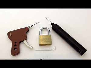Schloss öffnen(Pick Pistole vs Elektropick )Lock Picking/picken/padlock open/Vorhängeschloss knacken