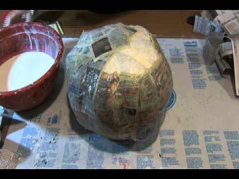 How to make a paper mache pumpkin