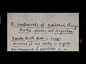 3- Components of Population Change ( CBR, CDR , migration) Class 12 Geography Chapter-2 Population