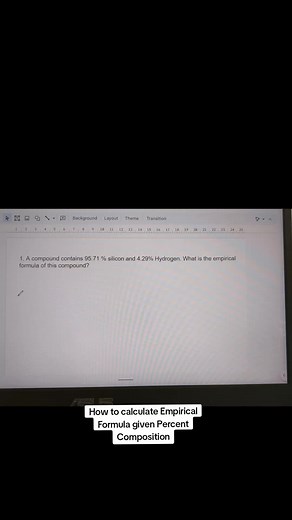 How to Calculate Empirical Formula given Percent Composition. #chemistry #chemistryhelp #chem #chemtutor #stem #stemeducation #xyzabc