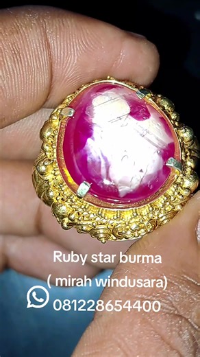Natural Ruby Staf Burma Ring: Handmade in Bali