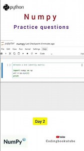 Numpy Matrix | Python | day 2#python #shorts