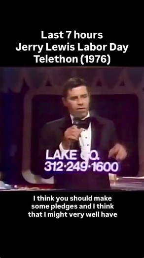 linn on Instagram: "👏👏👏Jerry Lewis doing what he did best for so many years—Making a passionate pitch for his kids on the 1976 MDA Labor Day Telethon (with only about 7 hours to go and still much work ahead) ✨ . #LaborDay #MDA #Telethon You Tube credit: Chris DeBello Interesting facts, according to on-line sources: Jerry Lewis and his Labor Day telethons for the Muscular Dystrophy Association (MDA) raised over $2.45 billion between 1966 and 2010, setting a Guinness World Record for the most m