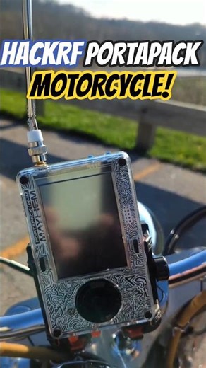 HackRF Portapack: Motorcycle Edition 📡 #shorts #linux #hacking #youtubeshorts #short