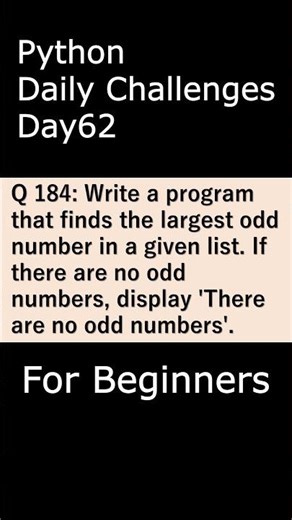 Python Daily Challenges Day062 For Beginners #programming #python #beginners
