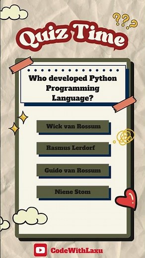 Who developed Python Programming Language?