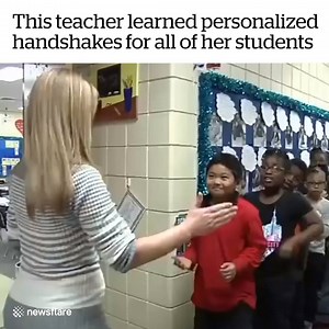 This teacher learned personalized handshakes for each of her students 🤝 | VT