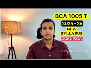BCA NEW SYLLABUS CCSU | General English 1 BCA 1005 T | 2025-26 SESSION | Study With Harshit