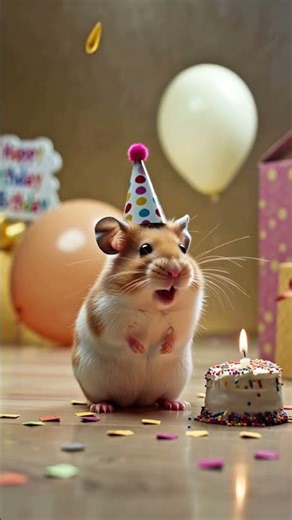 Hamster Gets a Birthday Surprise! 🎂🎉🐹 Fluffiest Party Ever