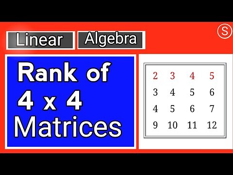 rank of 4x4 matrices l Linear Algebra