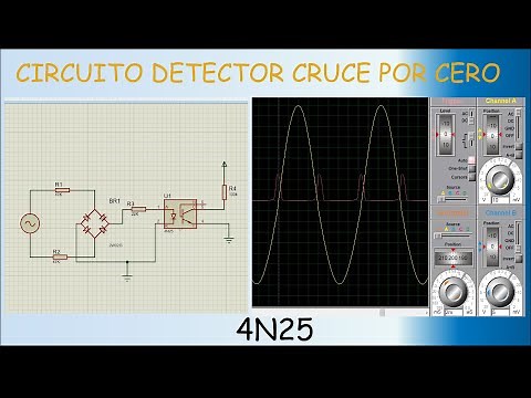 Circuito detector cruce por cero Proteus || optoacoplador 4N25 || zero crossing detector