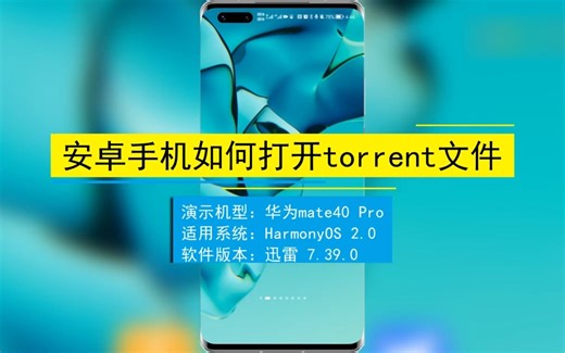 安卓手机如何打开.torrent文件？安卓手机打开.torrent文件