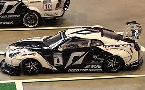 【rc遥控车】极品飞车 2x NISSAN GT-R RC 漂移赛车模型在行动-2016年斯图加特南部模型