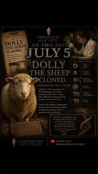 The World's First Cloned Mammal | On This Day July 5, 1996 — Dolly the Sheep Born