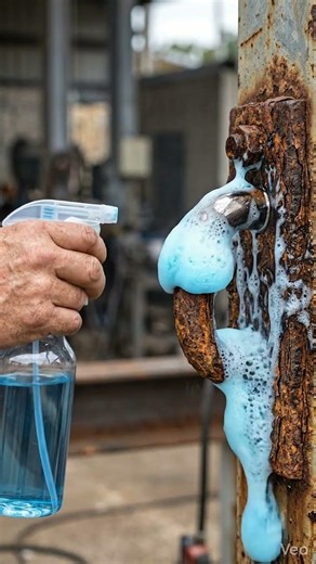 Extreme Rust Removal on Iron Pad Eye Bolt | Satisfying Cleaning Macro