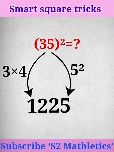 Easy square trick/maths tricks