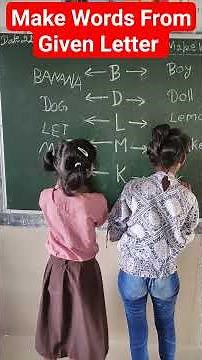 Make Words Using Given Letters.How make Words From Letters?Use Of Letters.#kids#write#viral#letters