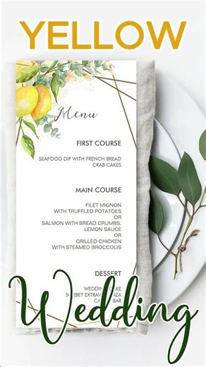 Lemon Wedding Cards • Bright & Fresh Ideas
