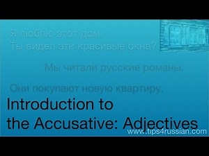 Introduction to the Accusative: Adjectives