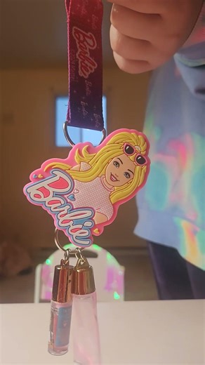 Barbie Cotton Candy Lip Gloss Keychain #diy #barbiemovie #princess #barbie #disney