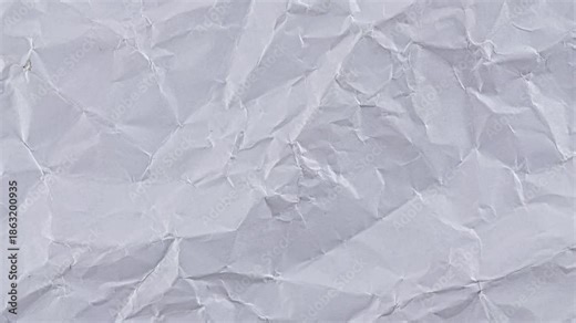 White crumpled paper stop motion background texture.White moving paper texture.Animated white clean empty crumpled paper background,Crumpled white paper texture pattern stop motion animation backgroun