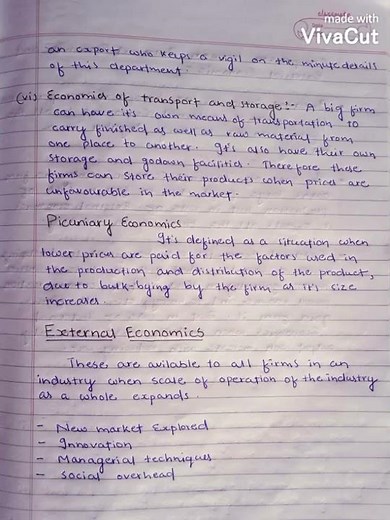 Economies of scale and Diseconomies of scale(notes).
