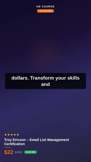 Master Email List Management with Troy Ericson's Certification Course!