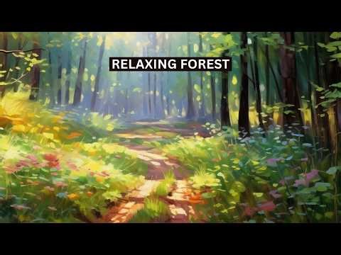 Sunlit Forest Art Screensaver 🌿 Relaxing Nature Video for TV & Monitor 3hr