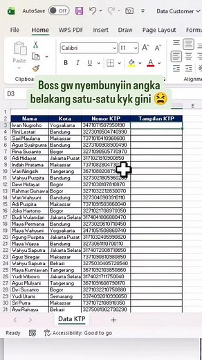 REPLACE digunakan untuk menggantikan sebagian karakter dalam sebuah teks (string) dengan teks yang baru, berdasarkan posisi dan jumlah karakter yang ditentukan Fungsi ini sangat berguna jika kamu ingin memanipulasi data yang memiliki struktur atau format posisi yang tetap. Mau dapetin ilmu lebih banyak lagi Komen : BELAJAR Untuk mendapatkan edukasi GRATIS 😉 Jangan lupa Follow @excel.withnugie untuk tips lainnya ✅ #excel #exceltips #exceltricks #spreadsheets #workhacks