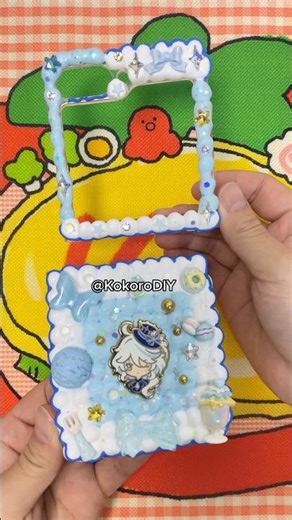 Making Furina& Genshin Impact themed Decoden Phone Case✨Blue and white with gold accents ✨
