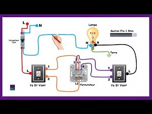 Comment Faire Le Branchement D'un Permutateur Va Et Vient I Schéma Electrique #Electricité #Tutoriel