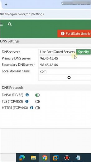 Configure DNS Server on Fortigate Firewall