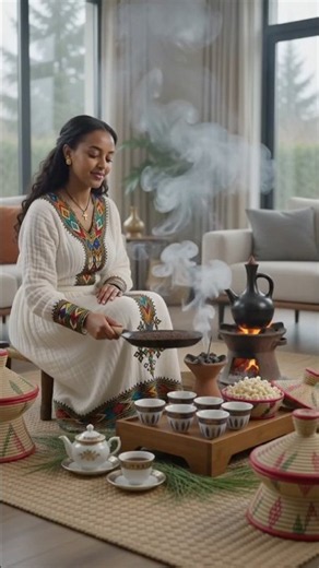 Authentic Ethiopian Coffee Ceremony | Relaxing Traditional Coffee Ambience (4K)