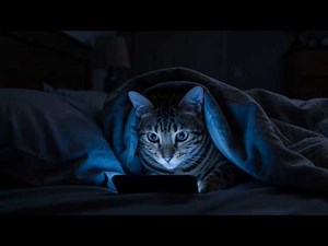 Cat Secretly Scrolling on Phone at Night | Caught on Hidden Cam Compilation