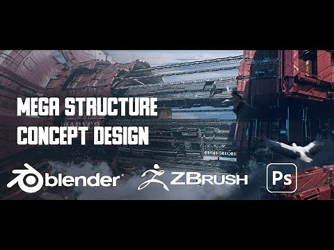 Sci fi concept art - Marusia | Megastructure Design | Zbrush | Blender | Photoshop | Humble
