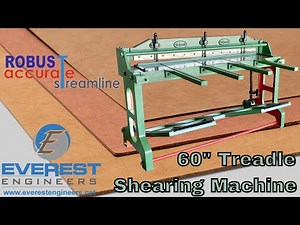 Treadle Shearing Machine||Manual Shearing Machine||Foot Operated Shearing Machine||1525MM(60")