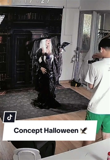 Hết xiền book mẫu, đành tự setup tự làm mẫu lunn Concept Halloween siêu 👻mị #halloween #chupanhconcept #loanbluesmakeup #xuhuong
