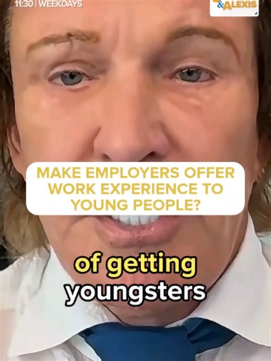 "Put me in charge of getting youngsters into work and I'll resolve the...