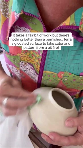 ✨ Pottery Tips ✨ How to burnish a pot to get it ready for a pit fire or raku firing.