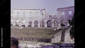 Croatia 1975: Historic Pula Amphitheater View