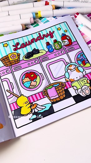 Laundry room #cocowyo #coloring #cocowyocoloring #coloringbook #coloringforfun