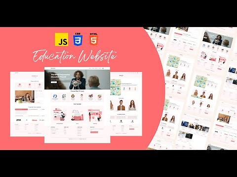 build a modern school or education website using html5, css3, and ES6 javascript.