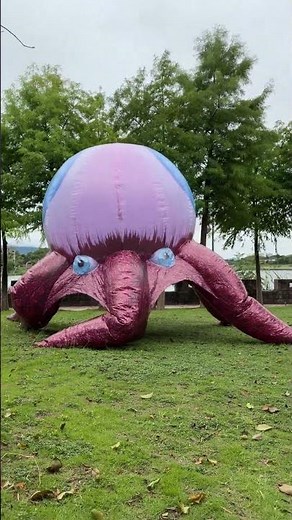 Run! This alien creature is going to take over your mind. #Inflatablecosplay #Halloween #Inflatable