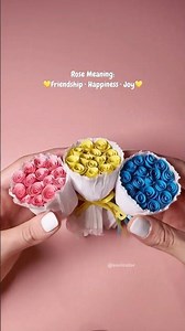 💛DIY Mini Yellow Rose Bouquet 🌼 | Yellow Rose Meaning #diy #gift #handmade #handmaderoses #shorts