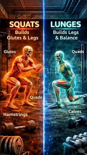 Squats vs Lunges 💪 2026