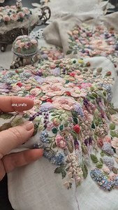 💜Lavender embroidery with bullion stitch technique. #lavenderembroidery #handmadegift #flowers | Sina Crafts