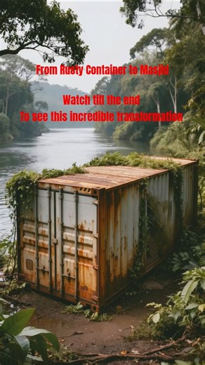 From Rusty Shipping Container to a Beautiful Masjid | 59s Transformation Timelapse #timelapse