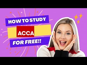 STUDY ACCA FOR FREE - LECTURES AND RESOURCES NOW AVAILABLE FREE OF COST