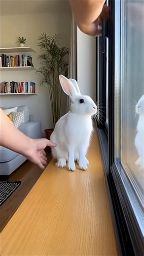 A rabbit gets very scared #shorts #viralvideo