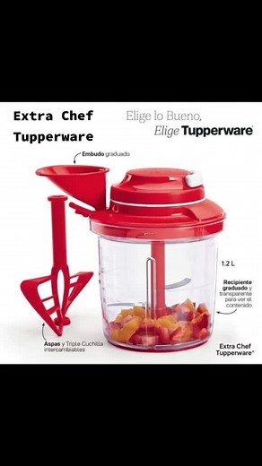 Extra Chef Tupperware: Mezcla y Pica Eficazmente